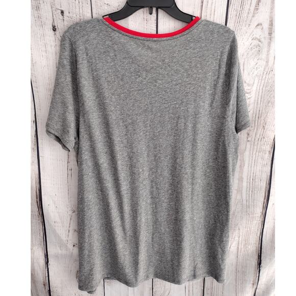 Lane Bryant NEW Heather Gray AMERICA Graphic Longline Tee Womens 1X 14/16 - Picture 4 of 10